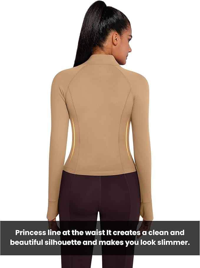 Womens Zip Up Bbl Jacket Lightweight Cropped Athletic Jacket Track Gym Workout Jackets for Running Yoga Hiking