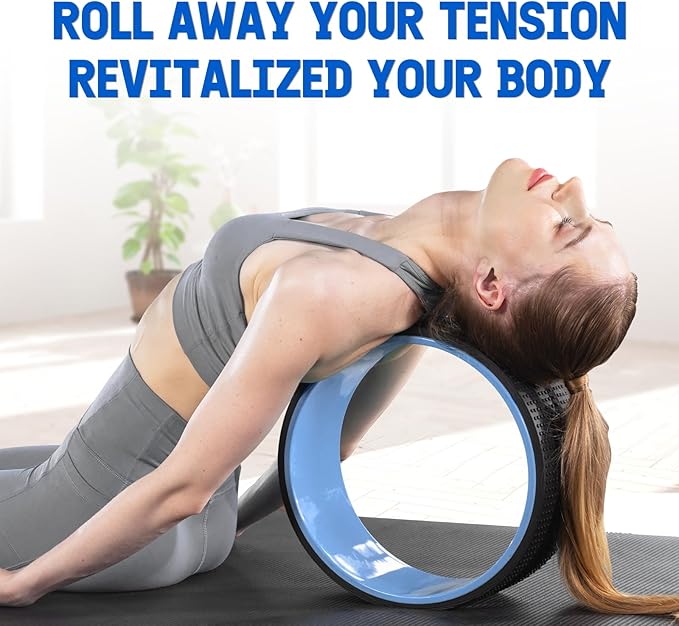 Yes4All Yoga Wheel Roller, 500 lb Capacity Back Cracker Roller for Comfort HIPS & Neck, Available in 6”/10”/12” Sizes