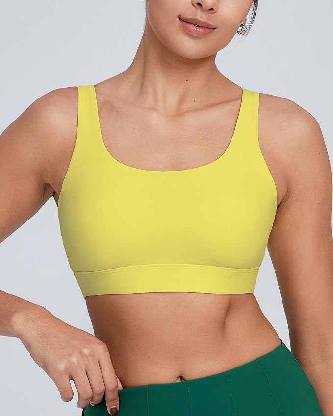 RUNNING GIRL Sports Bra for Women High Support, Molded Cup High Impact Sports Bras with Sewn in Pads Workout Running Bra
