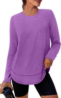 XIEERDUO Women's Workout Tops Long Sleeve Quick Dry Shirts for Hiking Running S-3XL