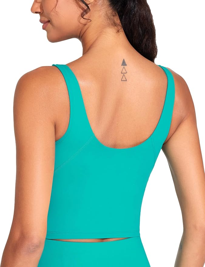 THE GYM PEOPLE Womens' Sports Bra Longline Wirefree Padded with Medium Support