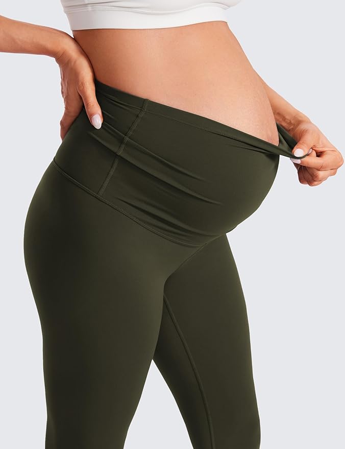 CRZ YOGA Butterluxe Maternity Leggings 25" - Over The Belly Buttery Soft Workout Activewear Yoga Womens Pregnancy Pants