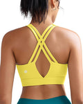 RUNNING GIRL Sports Bra for Women High Support, Molded Cup High Impact Sports Bras with Sewn in Pads Strappy Running Bra