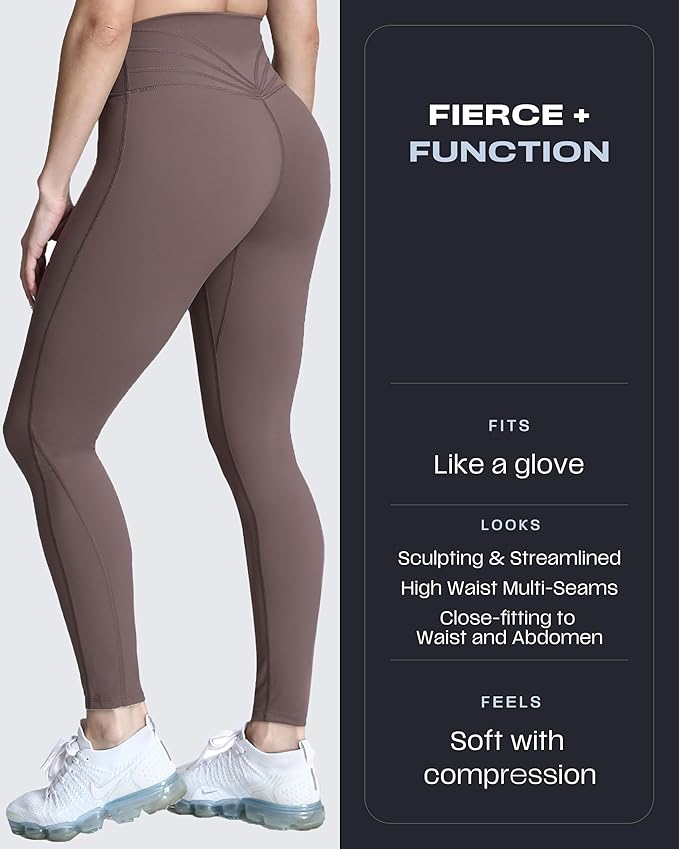 Aoxjox High Waisted Workout Leggings for Women Trinity Yoga Pants 26.5"