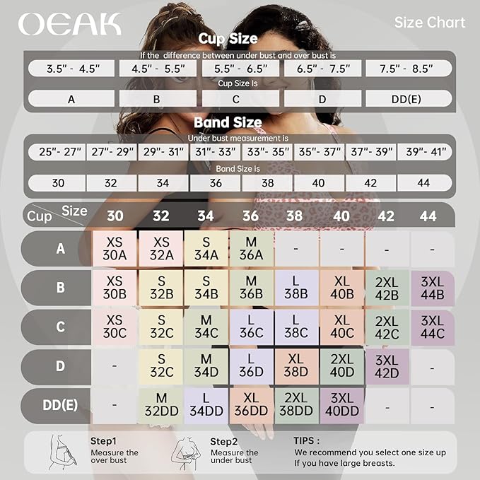 OEAK Womens Deep V Bras Wireless Comfortable Bra Supportive No Underwire Bras Tshirt Push Up Bralettes Plunge Seamless Bra
