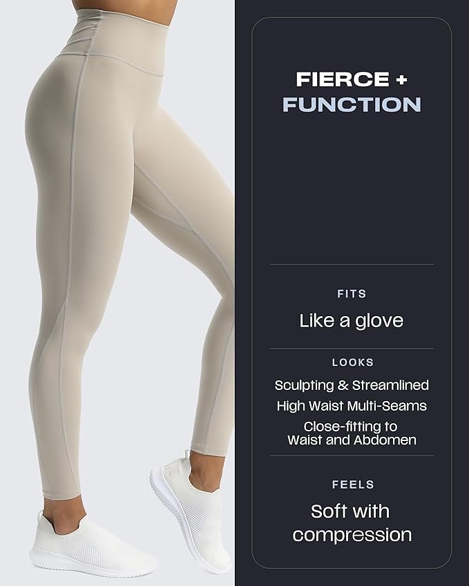Aoxjox High Waisted Workout Leggings for Women Trinity Yoga Pants 26.5"