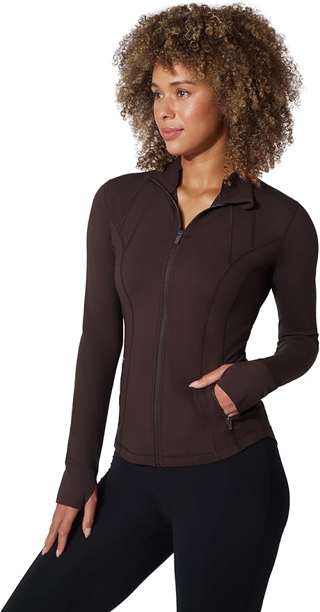 Yogalicious Womens Ultra Soft Lightweight Full Zip Yoga Jacket with Pockets