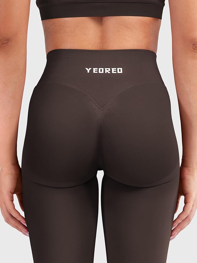 YEOREO Butt Lifting Leggings for Women Seamless Hidden Scrunch Workout Leggings 24" Baderiy Gym Yoga Booty Pants