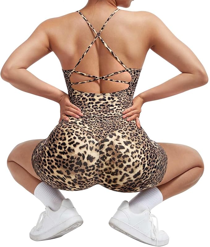 SUUKSESS Women 2 Piece Workout Sets Padded Tank Tops Tummy Control Leggings Gym Outfits