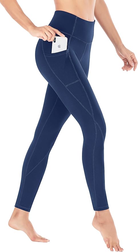 Heathyoga Leggings with Pockets for Women Tummy Control High Waisted Yoga Pants Women Compression Workout Leggings
