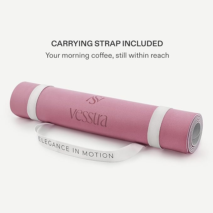 Premium Yoga Mat – Sweat-Activated Non-Slip PU Grip I Natural Rubber Base I 4mm for Yoga, Pilates & Workouts