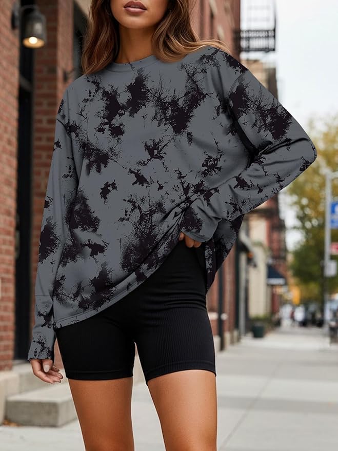 Trendy Queen Womens Spring Tops Oversized Long Sleeve T Shirts 2026 Basic Tee Fall Casual Workout Y2K Clothes