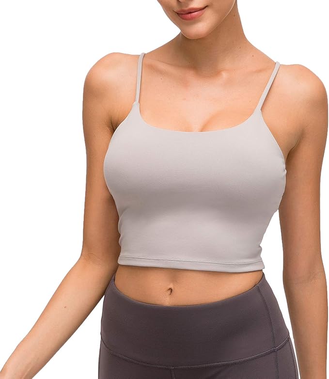 Lemedy Women Padded Sports Bra Fitness Workout Running Shirts Yoga Tank Top