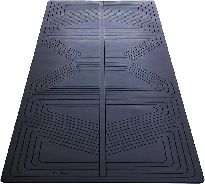 agoy PRO+ WARRIOR - Premium Non-Slip Yoga Mat – Eco-Conscious Design - PU Mat With Wet/Dry Grip+ - Focus Alignment - Lazer-Etched Technology - A Portable Standard Size Mat for All Styles of Yoga