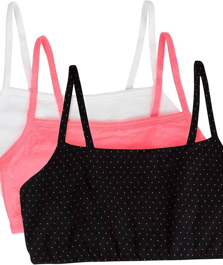 Fruit of the Loom Women's Spaghetti Strap Cotton Sports Bra - All-Day Comfort & Easy Movement
