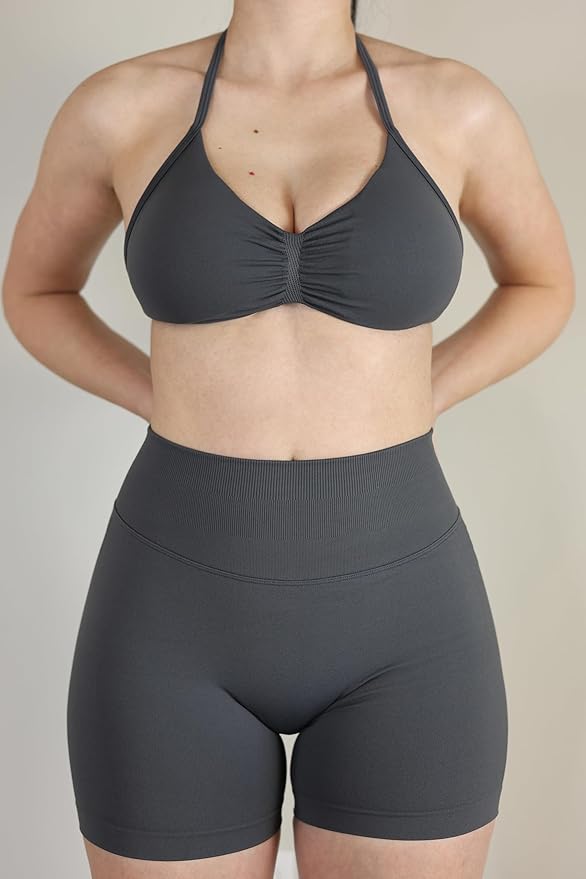 AUROLA Influence Strappy Bra Sports Bras for Women, Backless Padded Impact Strappy Bra Workout Gym Yoga with Removable Cups