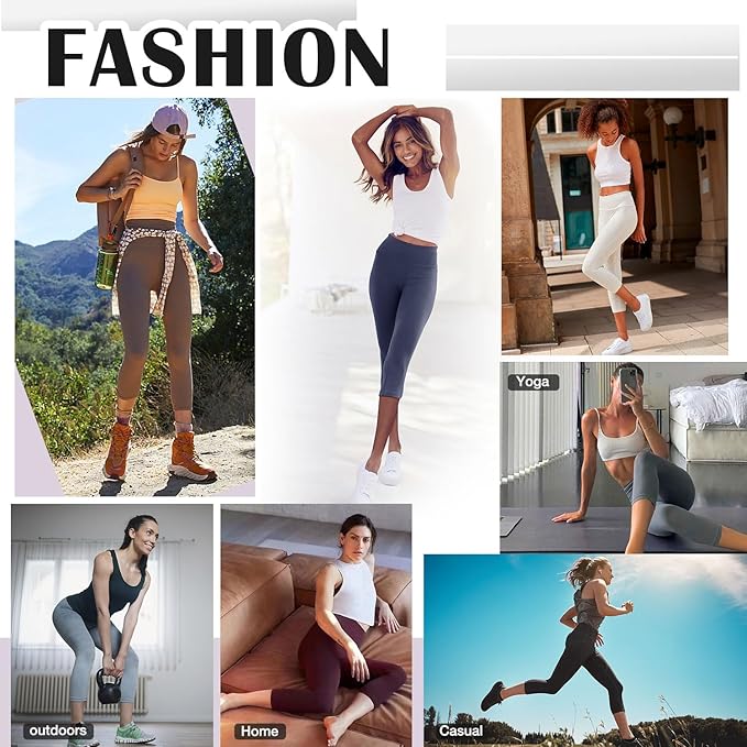 FULLSOFT Buttery Soft Leggings for Women - High Waisted Tummy Control No See Through Workout Yoga Cycling Tights Pants