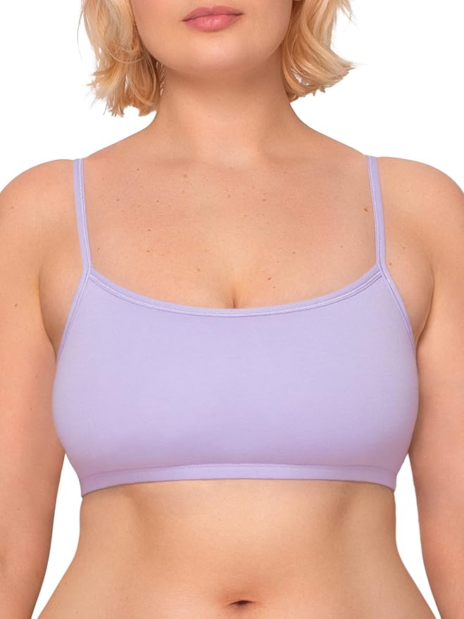 Fruit of the Loom Women's Spaghetti Strap Cotton Pullover Sports Bra Value Pack