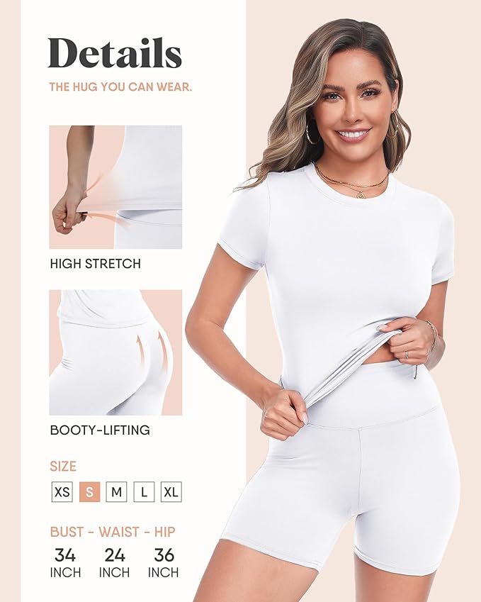 ZOOSIXX Two Piece Workout Sets for Women - Summer Outfits 2 Piece Short Gym Sets Casual Lounge Vacation Matching Clothing