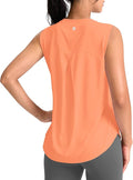 SANTINY Women's Sleeveless Workout Tops Breathable Lightweight Active Tennis Yoga Shirts Athletic Running Tank Tops for Women