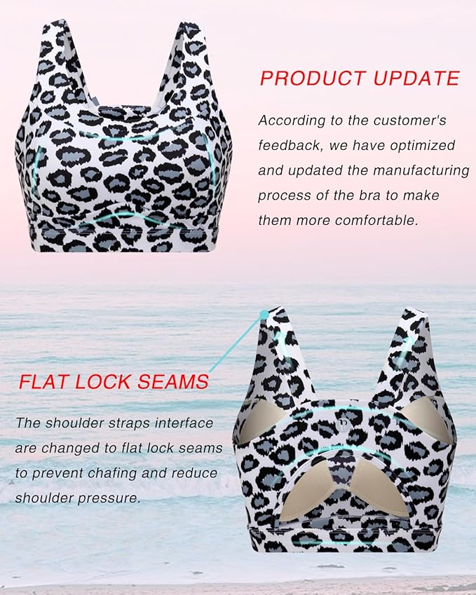 RUNNING GIRL High Impact Sports Bras for Women,Racerback Running Bra Workout Crop Tank Tops Longline Sports Bra Push up
