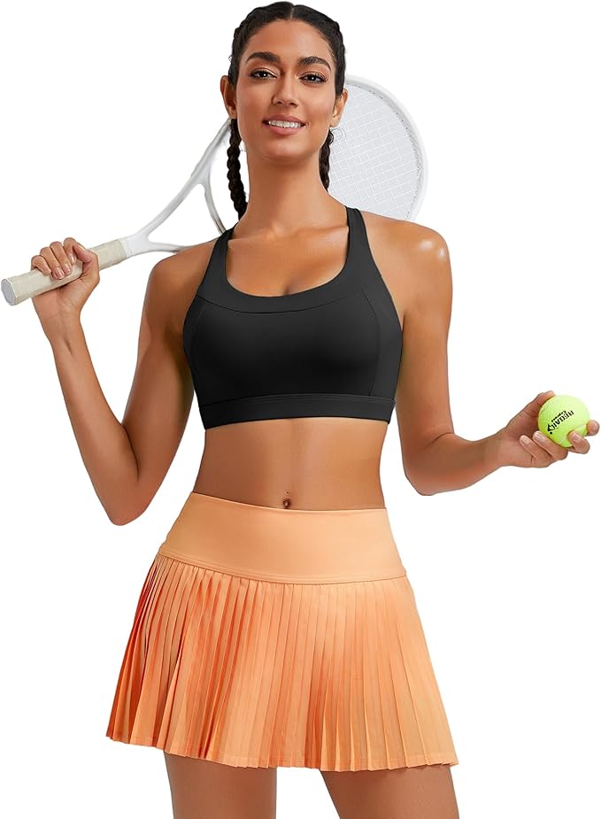 RUNNING GIRL Sports Bra for Women, Molded Cup High Impact Sports Bras for Women with Sewn in Pads