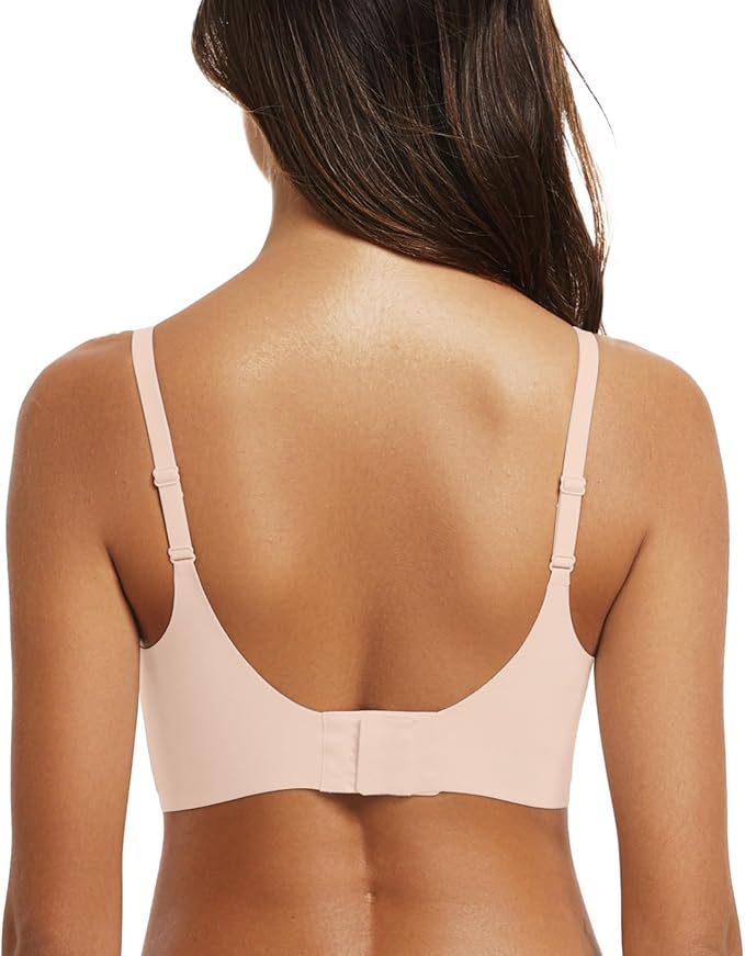 OEAK Womens Wireless Jelly Bras Comfortable Push Up Bra No Underwire Gel Bra Full Support Lift Everyday Seamless Tshirt Bras