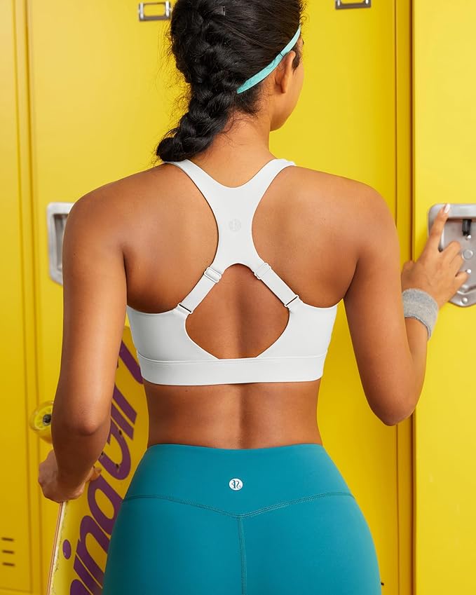 RUNNING GIRL High Impact Sports Bras for Women,Racerback Running Bra Workout Crop Tank Tops Longline Sports Bra Push up