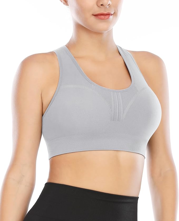 Heathyoga High Impact Sports Bras for Women High Support Padded Sports Bra Pack Racerback Bras for Women Workout Bra Sets