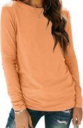 AUTOMET Women‘s Basic Long Sleeve Crewneck, Plus Size Winter & Spring Top, Casual Fall Tee for Teacher & Everyday Outfits