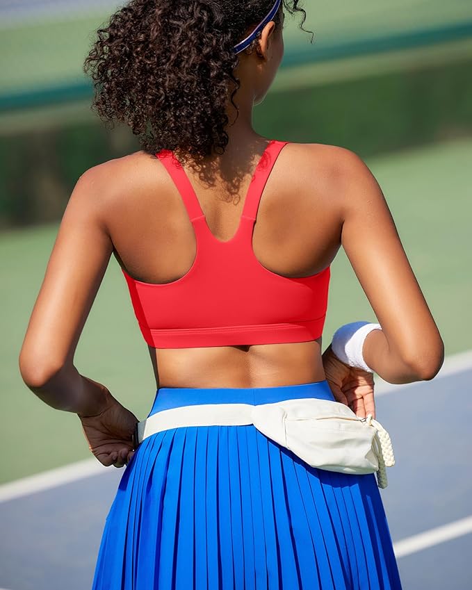 RUNNING GIRL Sports Bra for Women, Molded Cup High Impact Sports Bras for Women with Sewn in Pads