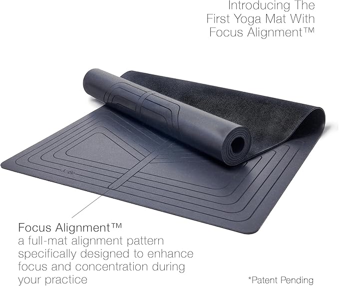 agoy PRO+ WARRIOR - Premium Non-Slip Yoga Mat – Eco-Conscious Design - PU Mat With Wet/Dry Grip+ - Focus Alignment - Lazer-Etched Technology - A Portable Standard Size Mat for All Styles of Yoga