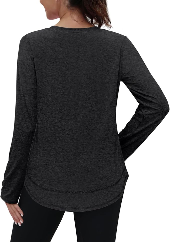 XIEERDUO Women's Workout Tops Long Sleeve Quick Dry Shirts for Hiking Running S-3XL