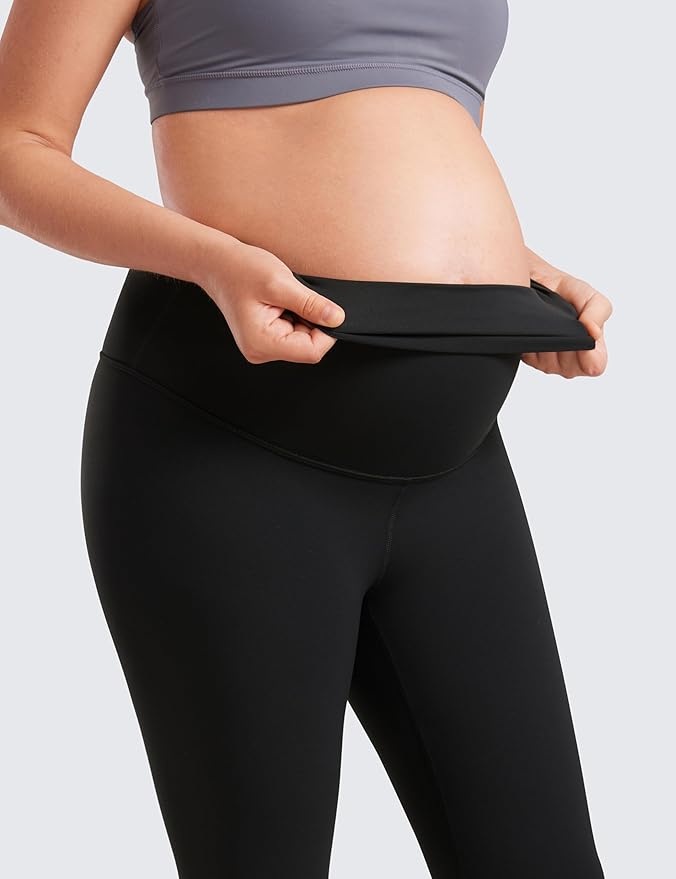 CRZ YOGA Butterluxe Maternity Leggings 25" - Over The Belly Buttery Soft Workout Activewear Yoga Womens Pregnancy Pants