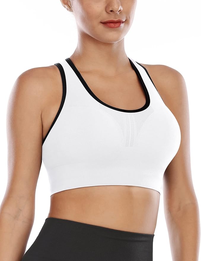 Heathyoga High Impact Sports Bras for Women High Support Padded Sports Bra Pack Racerback Bras for Women Workout Bra Sets