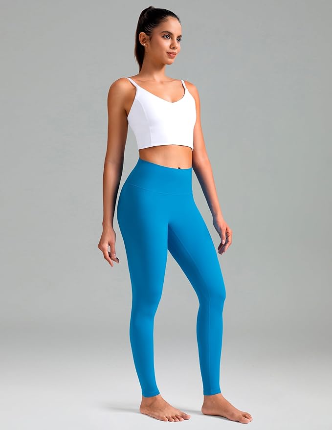 Colorfulkoala Dreamlux No Front Seam Leggings for Women 25"/28" Inseam, High Waisted Buttery Soft Yoga Pants