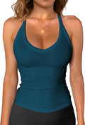 iGENJUN Workout Tops for Women Racerback Basic Tank Summer 2026 Camisole V Neck Slim Fit Ribbed Sleeveless