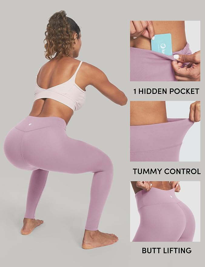 IUGA High Waisted Leggings for Women Running Workout Leggings with Inner Pocket Yoga Pants for Women