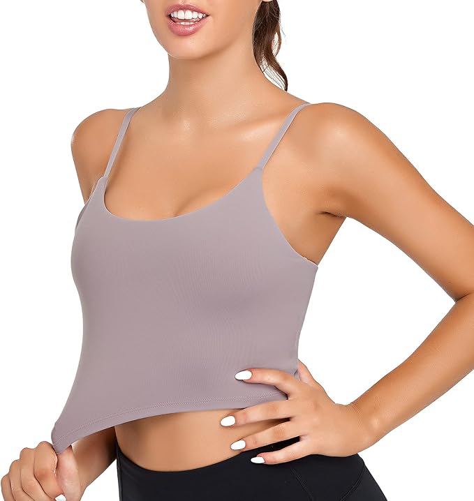 Lemedy Women Padded Sports Bra Fitness Workout Running Shirts Yoga Tank Top