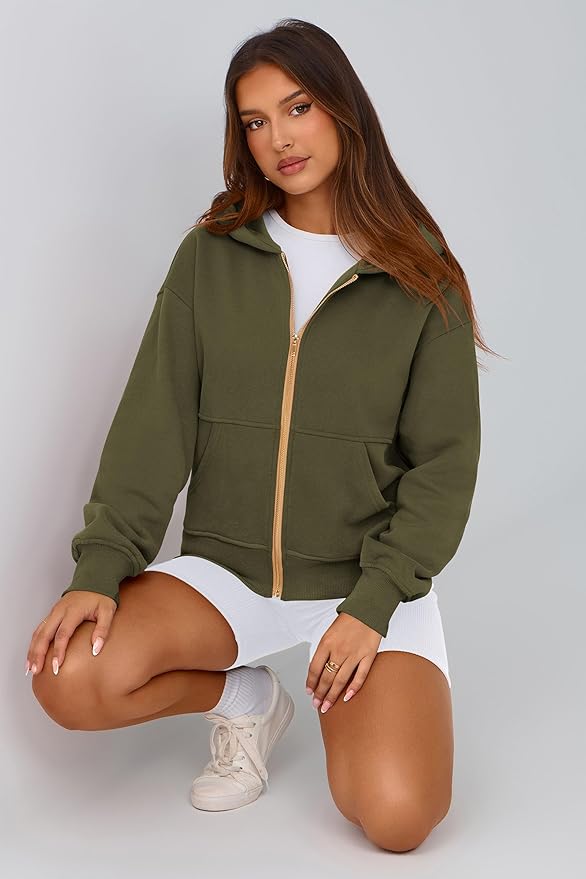 PRETTYGARDEN Hoodies for Women Sweatshirt Zip Up Hoodie Fall Fashion 2026 Trendy Long Sleeve Jackets Winter Clothing Outfits