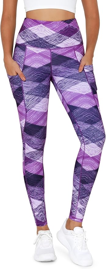ODODOS Women's High Waisted Yoga Leggings with Pockets, Tummy Control Non See Through Workout Athletic Running Yoga Pants