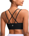 RUNNING GIRL High Impact Sports Bras for Women - Scoop Neck Strappy Sports Bra High Support Moulded Cup Workout Bra