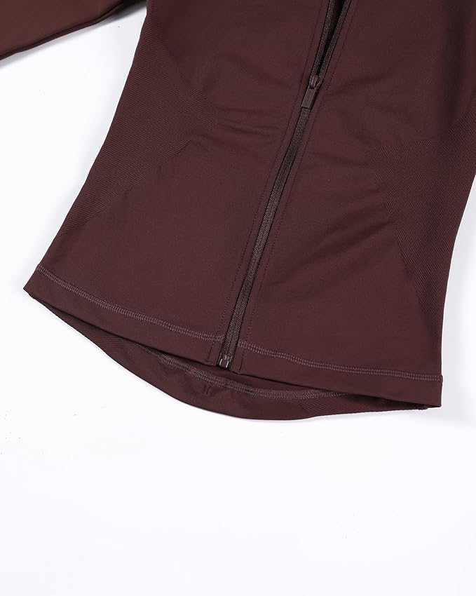 AUROLA Influence Athletic Workout Jacket for Women, Lightweight Slim Fit Full Zip Running Yoga Sports Jacket with Thumb Holes