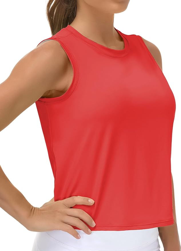 THE GYM PEOPLE Women's Workout Tops in Ice Silk Quick Dry Sleeveless