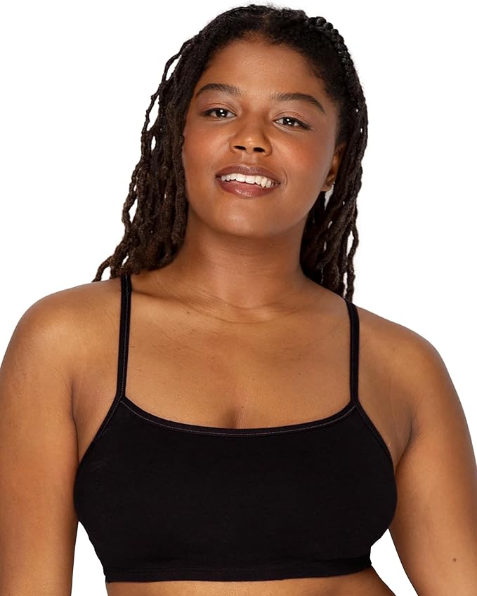 Fruit of the Loom Women's Spaghetti Strap Cotton Pullover Sports Bra Value Pack