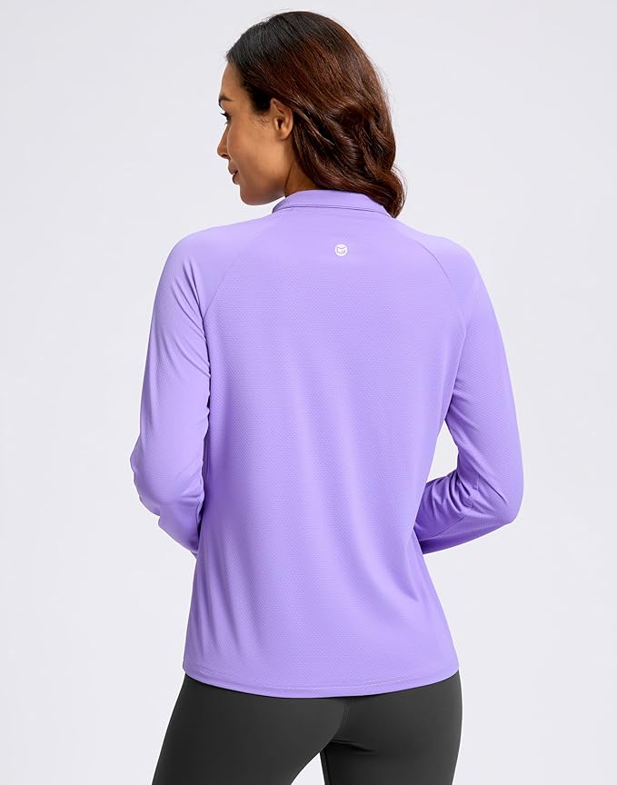 G Gradual Women's Lightweight Athletic Jacket Sun Protection UPF 50+ Zip Up 4 Pockets Long Sleeve Shirts Workout Running