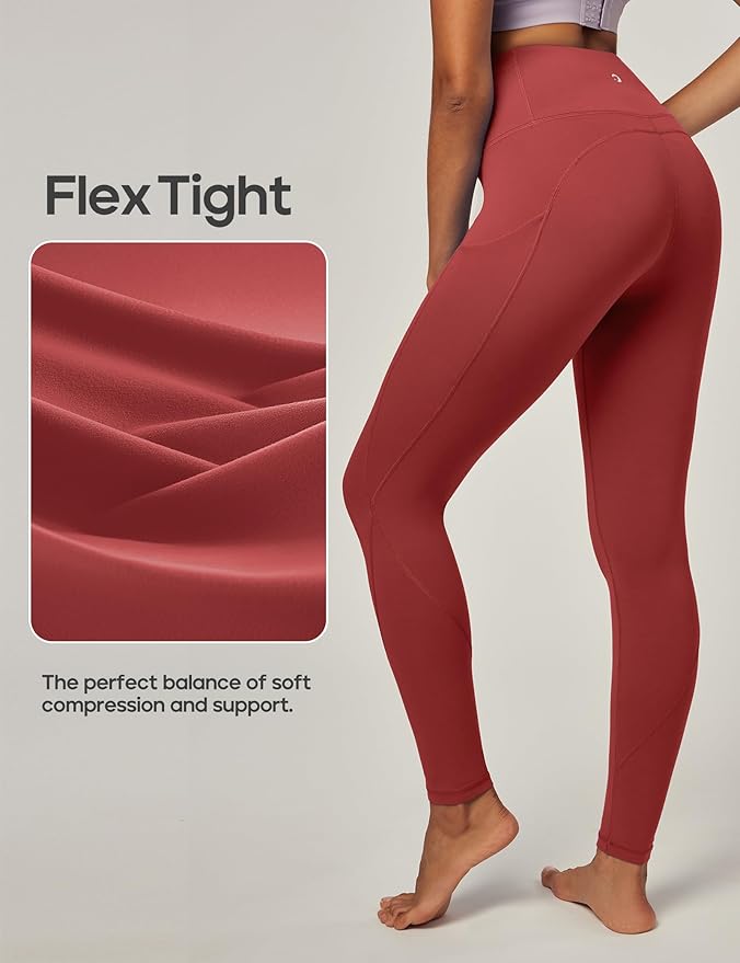 IUGA Leggings with Pockets for Women High Waisted Yoga Pants Women Tummy Control Workout Compression Running Leggings