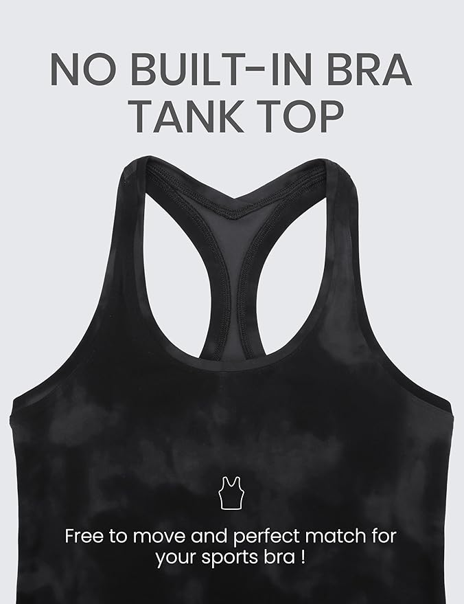 CRZ YOGA Butterluxe Racerback Tank Tops for Women - Yoga Workout Casual Gym Athletic Camisole Tight Sleeveless Shirts