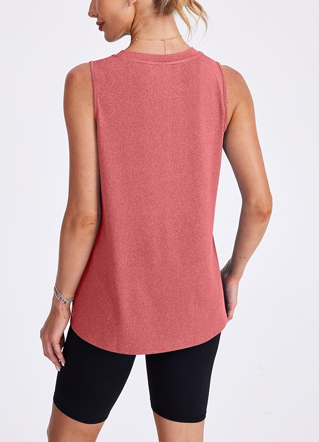 Womens Workout Tank Tops Lightweight Sleeveless Shirts for Women Loose Fit Tops for Athletic Running Tennis Yoga