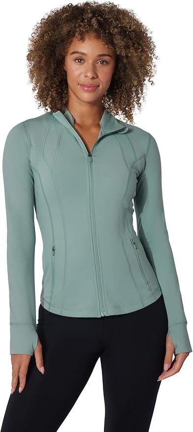 Yogalicious Womens Ultra Soft Lightweight Full Zip Yoga Jacket with Pockets